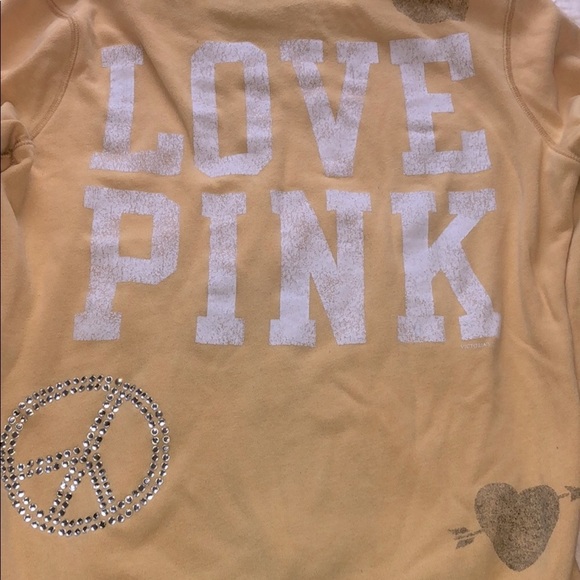 Victoria’s Secret Y2k hoodie Love Pink Medium full zipper with side pockets M - Picture 3 of 6